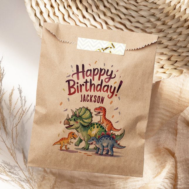 Personalisiert Kids Dinosaurier Geburtstag Geschenktütchen (Von Creator hochgeladen)