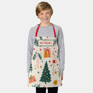 Personalisiert Kids Festliches Weihnachtsgebäck Schürze