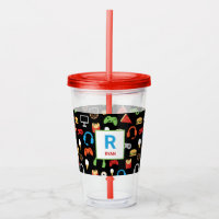 Personalisiert Kids Gamer Pattern Video Game Food