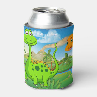 Personalisiert Kids Green Orange Dinosaurier Dosenkühler
