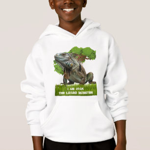 Personalisiert Kids Lizard Monster Hoodie