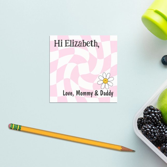 Personalisiert Kids Lunch Box Notizen Retro Schach (Von Creator hochgeladen)