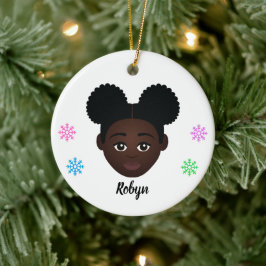Personalisiert Kids Natural Hair Keramik Ornament