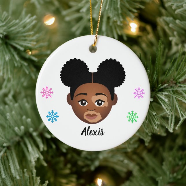 Personalisiert Kids Natural Hair Keramik Ornament (Baum)
