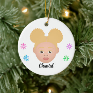 Personalisiert Kids Natural Hair Keramik Ornament