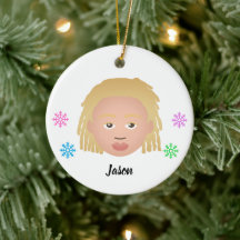 Personalisiert Kids Natural Hair Keramik Ornament