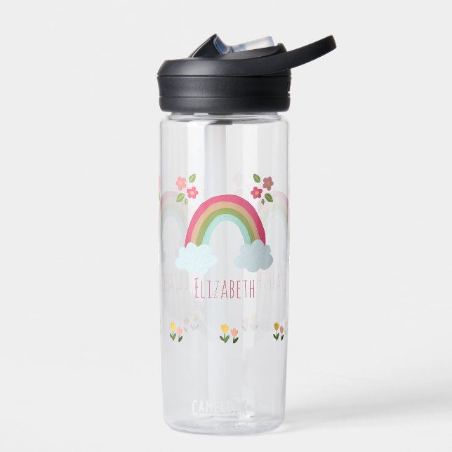 Personalisiert Kids Niedliche Regenbogenschule Trinkflasche (Links)