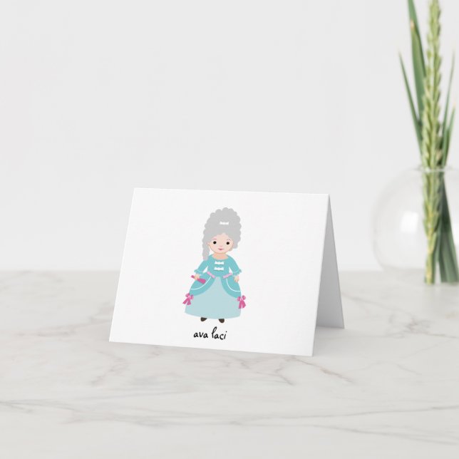 Personalisiert Kids Note Card Marie Antoinette (Vorderseite)