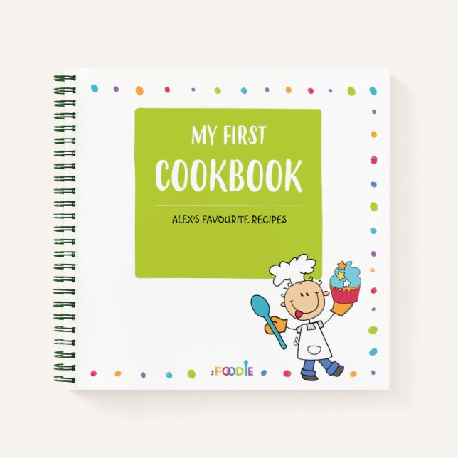 Personalisiert Kids Rezept Notebook Notizbuch (Vorderseite)