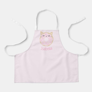 Personalisiert Kids Schürze Katze Donut Backen Sch