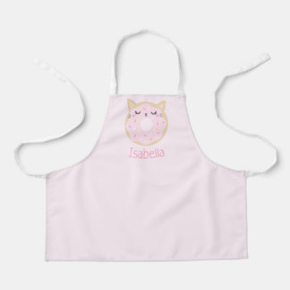 Personalisiert Kids Schürze Katze Donut Backen Sch