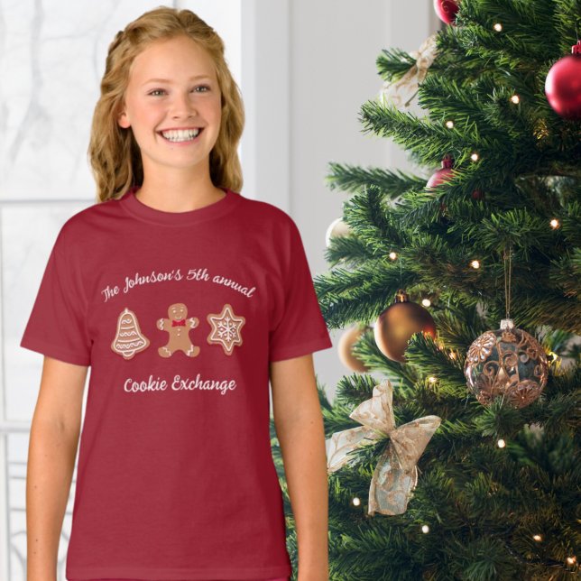 Personalisiert Kids Shirt Weihnachts-Cookie-Exchan (Von Creator hochgeladen)