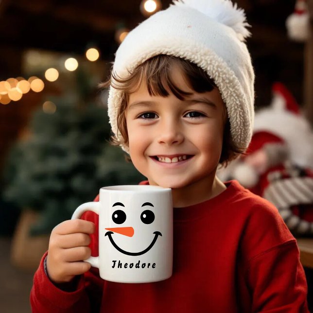 Personalisiert Kids Snowman Face Kaffeetasse (Von Creator hochgeladen)