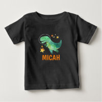 Personalisiert Kids Space Dinosaurier Shirt