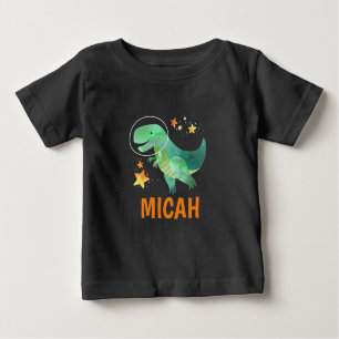 Personalisiert Kids Space Dinosaurier Shirt