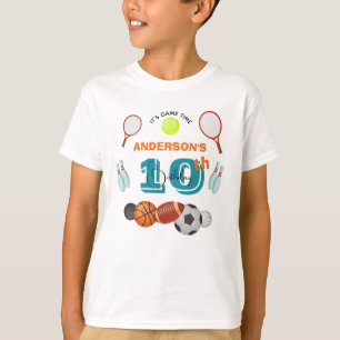 Personalisiert Kids Sports Geburtstag Individuelle T-Shirt