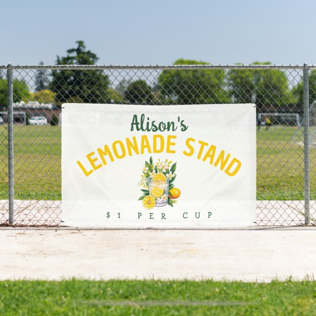 Personalisiert Kids Summer Lemonade Stand Banner (InSitu)