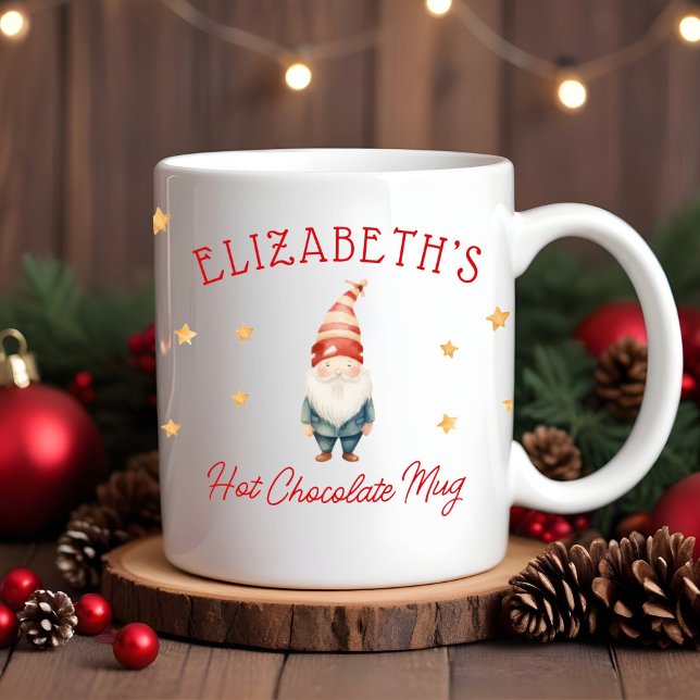 Personalisiert Kids Watercolor Elf Hot Chocolate T Kaffeetasse (Von Creator hochgeladen)