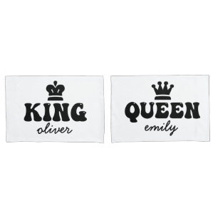 Personalisiert King and Queen Couple Kissenbezug