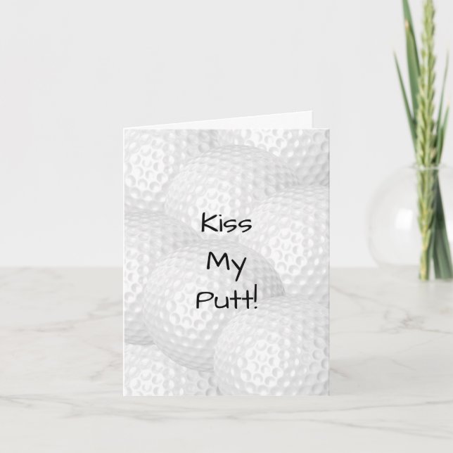Personalisiert Kiss My Putt Karte (Vorderseite)