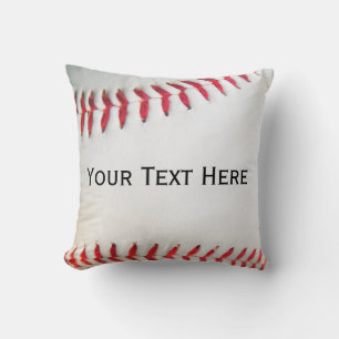 Personalisiert Kissen Weißes Baseball Rot Heftung