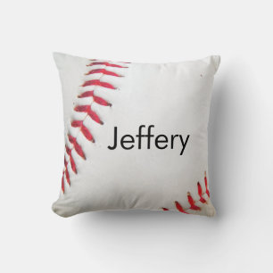 Personalisiert Kissen Weißes Baseball Rot Heftung