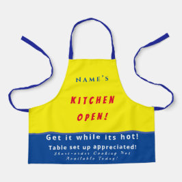 Personalisiert Kitchen Open + 3Comments Funny Apro Schürze