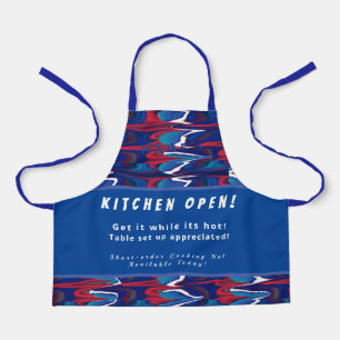 Personalisiert Kitchen Open + 3Comments Funny Apro Schürze
