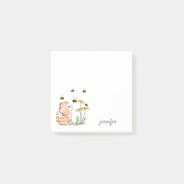 Personalisiert Kitten Post it Notes Post-it Klebezettel (Vorderseite)