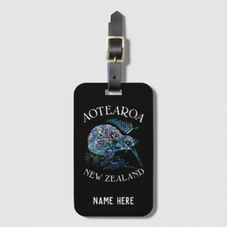PERSONALISIERT KIWI NEW ZEALAND PAUA LUGGAGE TAG GEPÄCKANHÄNGER