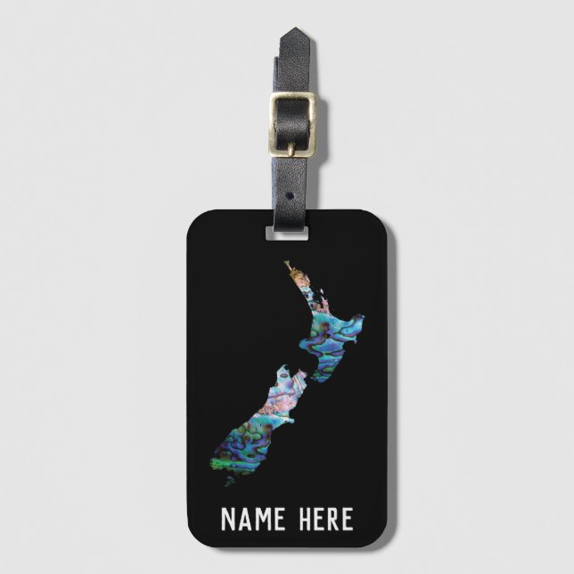 PERSONALISIERT KIWI PAUA LUGGAGE TAG GEPÄCKANHÄNGER (Vorderseite Vertikal)