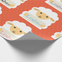 Personalisiert: Kleines Lamm-Wrapping-Papier