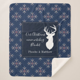 Personalisiert Knittern Muster Weihnachtsfeiertag Sherpadecke