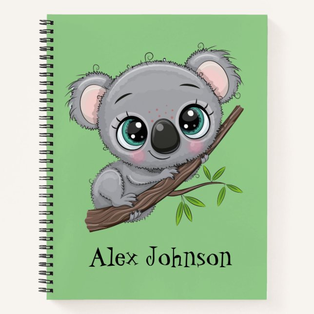 Personalisiert Koala Notizbuch (Vorderseite)