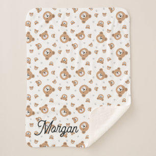 Personalisiert können wir das Teddy Bär Muster war Sherpadecke