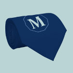 Personalisiert Krawatte<br><div class="desc">Eine moderne und elegante blaue Krawatte mit einem personalisierten Monogramm. Klicken Sie einfach auf "Diese Vorlage personalisieren",  um das Monogramm zu ändern.</div>