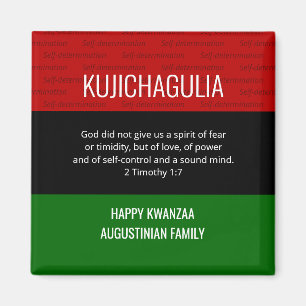 Personalisiert KUJICHAGULIA Kwanzaa Magnet