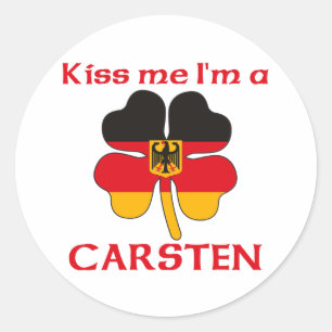 Personalisiert Kuss Ich bin Carsten Runder Aufkleber
