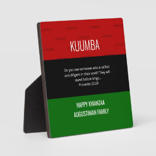 Personalisiert KUUMBA Happy Kwanzaa plaque Fotoplatte