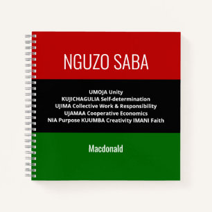 Personalisiert Kwanzaa Notizbuch
