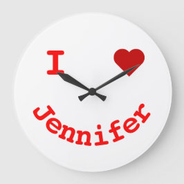 Personalisiert lächelndes Gesicht Große Wanduhr