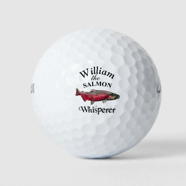 Personalisiert Lachs Whisperer Fisherman Golfball (Vorderseite)