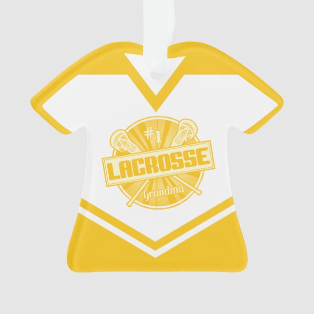Personalisiert Lacrosse Jersey Grandma LAX Ornament (Vorderseite)
