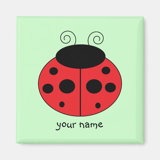Personalisiert Ladybug Magnet (Vorne)