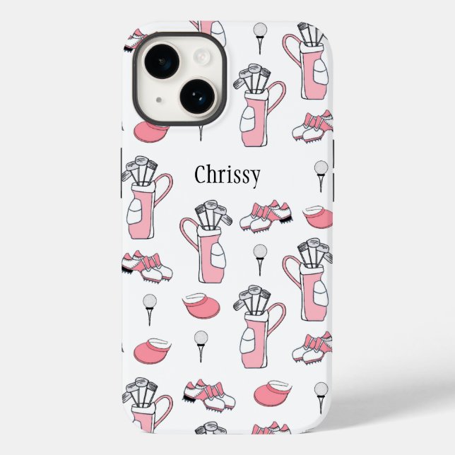 Personalisiert Ladys Golfer Case-Mate iPhone Case (Rückseite)