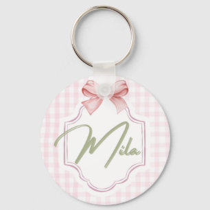 Personalisiert Lainey Baby Girl Kinderzimmer Bow&G Schlüsselanhänger