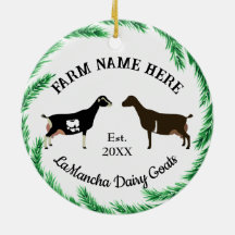 Personalisiert LaMancha Dairy Goat Pine Wreath