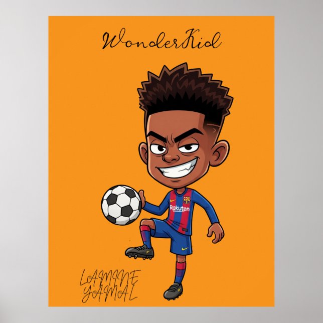 Personalisiert Lamine Yamal Football Star Poster (Vorne)