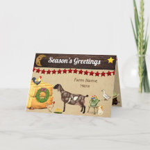 Personalisiert - Land Weihnachten Nubian Ziege Far