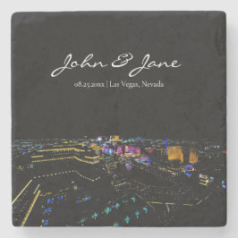 Personalisiert Las Vegas Skyline Stone Untersetzer